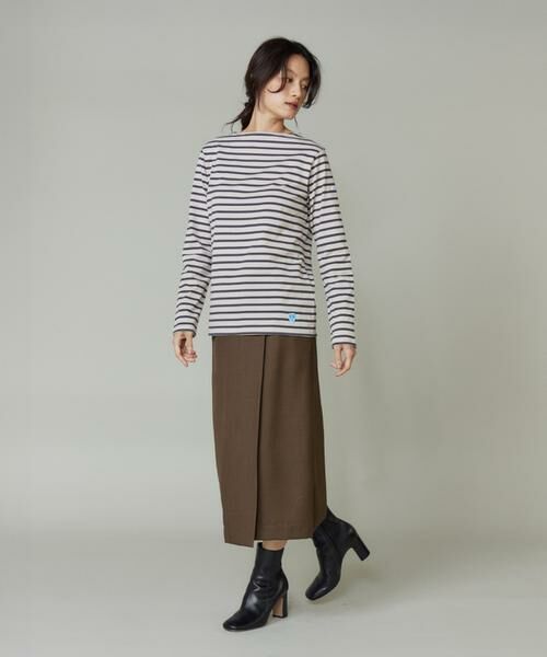 INED / イネド Tシャツ | BOAT NECK L/S P.O.　ボートネックカットソー《ORCIVAL》 | 詳細4
