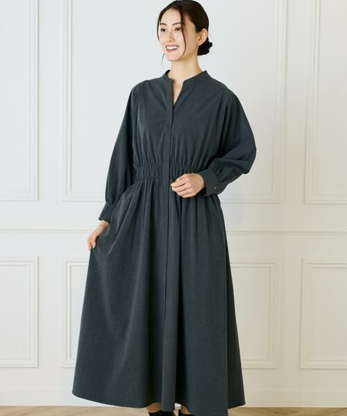 INED / イネド ミニ丈・ひざ丈ワンピース | バンドカラーワンピース | 詳細11