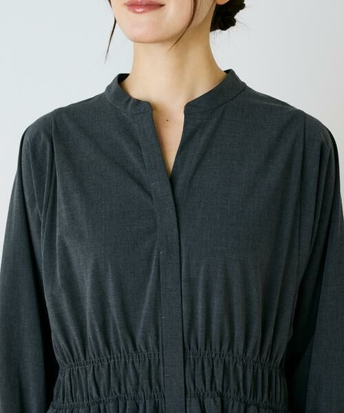 INED / イネド ミニ丈・ひざ丈ワンピース | バンドカラーワンピース | 詳細14