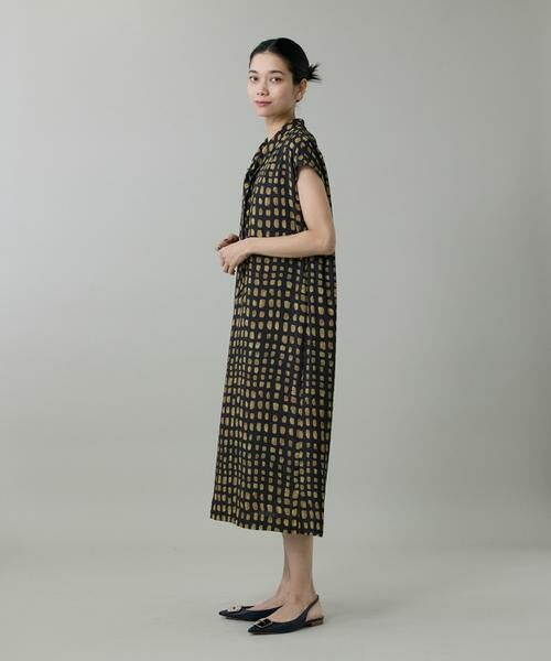 INED / イネド ミニ丈・ひざ丈ワンピース | デフォルメチェックボウタイワンピース　 | 詳細4