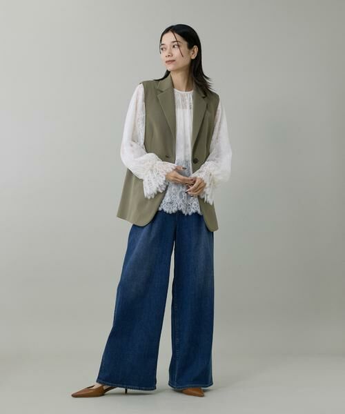 INED / イネド ベスト | 《大きいサイズ》テーラードジレ | 詳細5