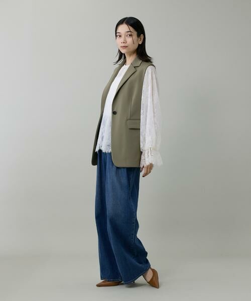 INED / イネド ベスト | 《大きいサイズ》テーラードジレ | 詳細6