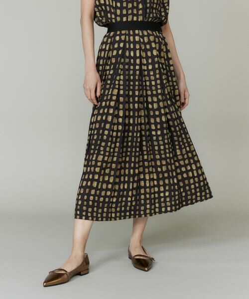 INED / イネド ロング・マキシ丈スカート | デフォルメチェックプリントスカート | 詳細7