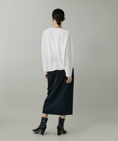 INED / イネド ミニ・ひざ丈スカート | ライトカルゼ ラップ風タイトスカート | 詳細13