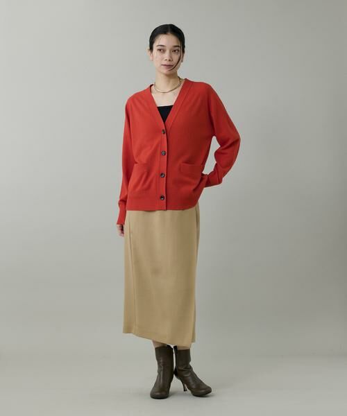 INED / イネド ミニ・ひざ丈スカート | ライトカルゼ ラップ風タイトスカート | 詳細9