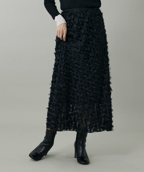 INED / イネド ミニ・ひざ丈スカート | 《大きいサイズ》ジャガードスカート | 詳細1