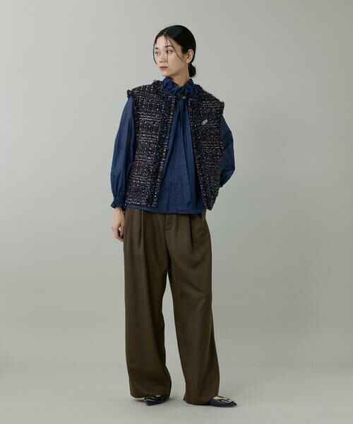 INED / イネド その他パンツ | ライトカルゼ ベルテッドワイドパンツ | 詳細11