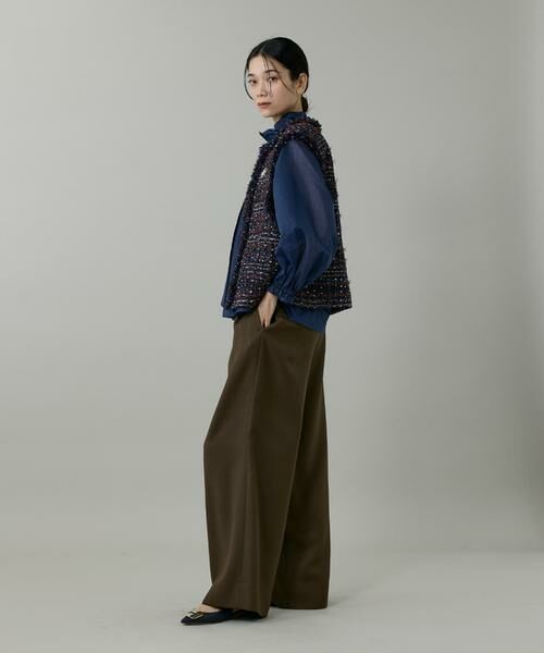 INED / イネド その他パンツ | ライトカルゼ ベルテッドワイドパンツ | 詳細12