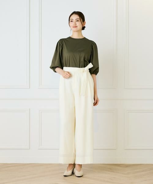 INED / イネド その他パンツ | ライトカルゼ ベルテッドワイドパンツ | 詳細13