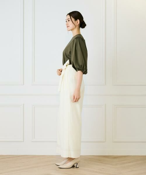 INED / イネド その他パンツ | ライトカルゼ ベルテッドワイドパンツ | 詳細14