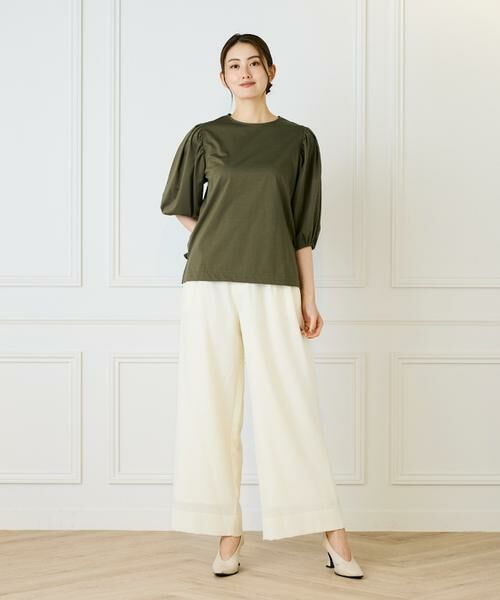 INED / イネド その他パンツ | ライトカルゼ ベルテッドワイドパンツ | 詳細15