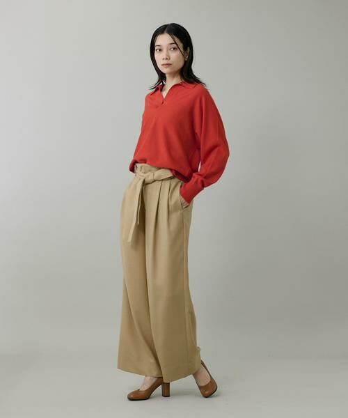INED / イネド その他パンツ | ライトカルゼ ベルテッドワイドパンツ | 詳細7