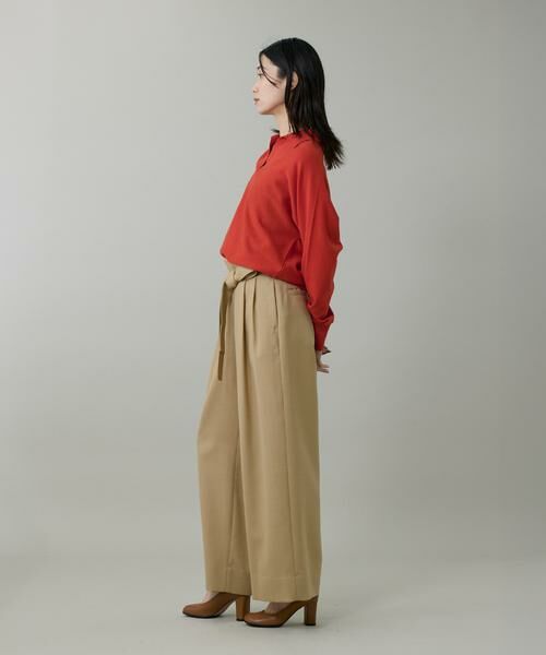 INED / イネド その他パンツ | ライトカルゼ ベルテッドワイドパンツ | 詳細8