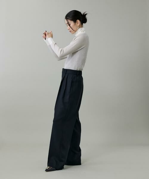 INED / イネド その他パンツ | 《大きいサイズ》ライトカルゼ ツータックワイドパンツ | 詳細15