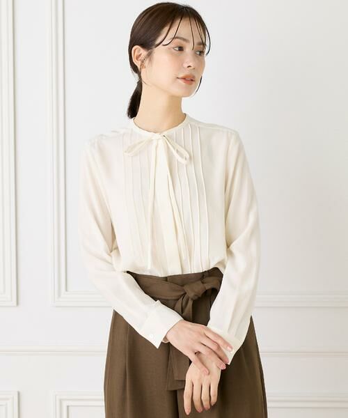 INED / イネド シャツ・ブラウス | ピンタックボウタイブラウス | 詳細11