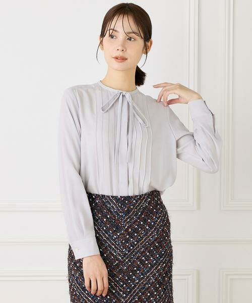 INED / イネド シャツ・ブラウス | ピンタックボウタイブラウス | 詳細7
