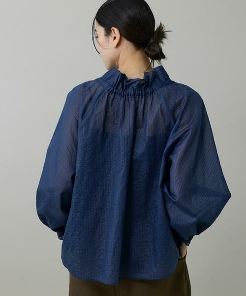 INED / イネド シャツ・ブラウス | シャドーボーダーフリルボウタイブラウス | 詳細14