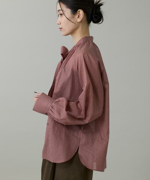 INED / イネド シャツ・ブラウス | シャドーボーダーボウタイブラウス | 詳細14