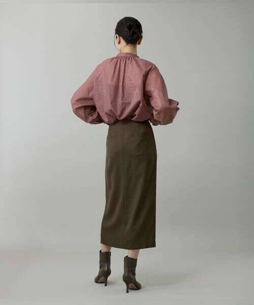 INED / イネド シャツ・ブラウス | シャドーボーダーボウタイブラウス | 詳細5