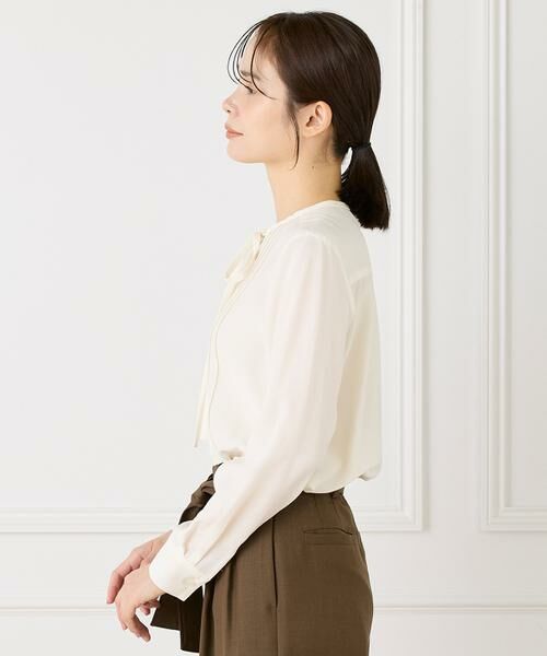 INED / イネド シャツ・ブラウス | 《大きいサイズ》ピンタックボウタイブラウス | 詳細12
