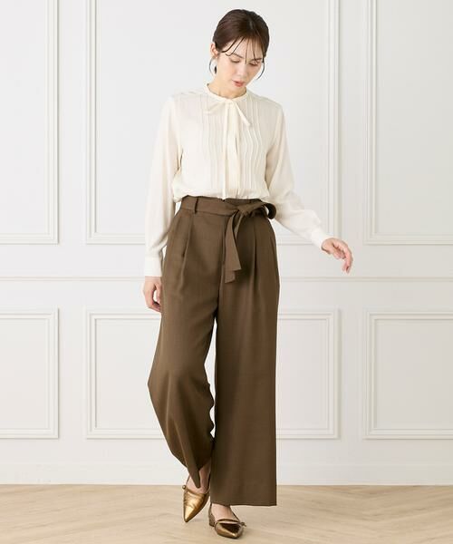 INED / イネド シャツ・ブラウス | 《大きいサイズ》ピンタックボウタイブラウス | 詳細13