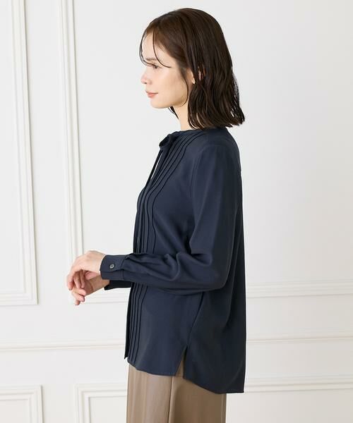 INED / イネド シャツ・ブラウス | 《大きいサイズ》ピンタックボウタイブラウス | 詳細2