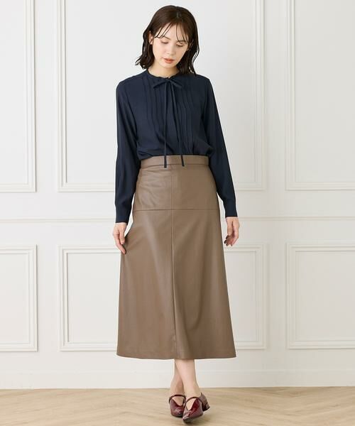INED / イネド シャツ・ブラウス | 《大きいサイズ》ピンタックボウタイブラウス | 詳細4