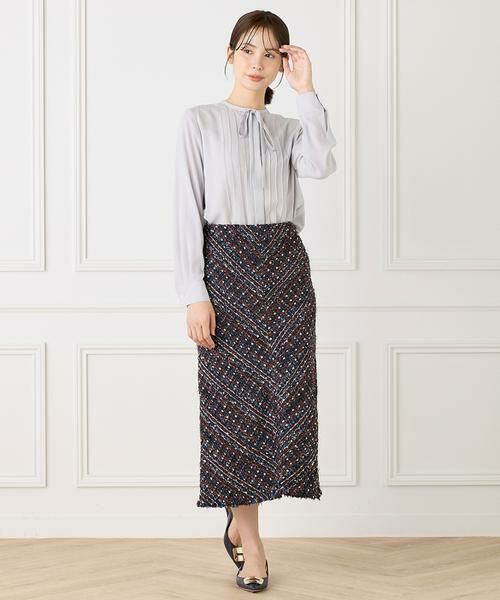 INED / イネド シャツ・ブラウス | 《大きいサイズ》ピンタックボウタイブラウス | 詳細9