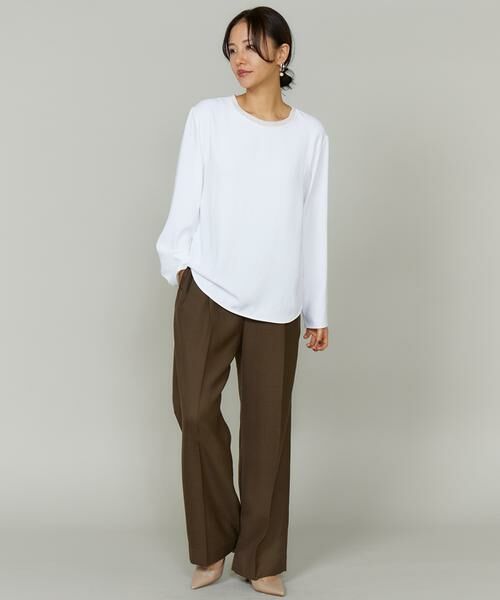 INED / イネド Tシャツ | 《大きいサイズ》吸汗速乾ジョーゼットプルオーバー | 詳細5