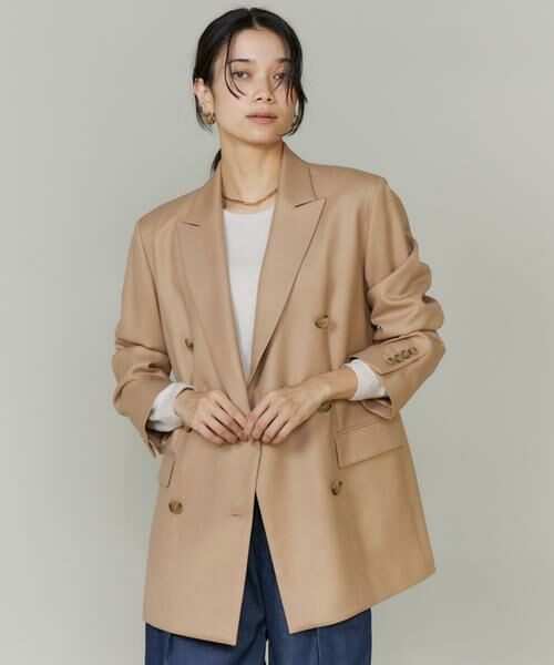 INED/イネド 《三尋木奈保コラボ・Oggi11月号掲載商品》ダブルブレストジャケット キャメル1 07 INED/イネド 《三尋木奈保コラボ・Oggi11月号掲載商品》ダブルブレストジャケット キャメル1 07