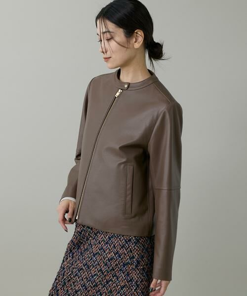 INED / イネド レザーブルゾン・ジャケット | ラムレザー ジップアップブルゾン | 詳細10