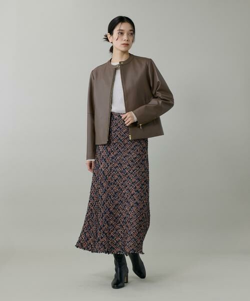 INED / イネド レザーブルゾン・ジャケット | ラムレザー ジップアップブルゾン | 詳細2