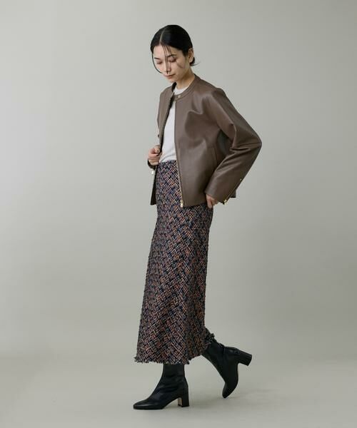 INED / イネド レザーブルゾン・ジャケット | ラムレザー ジップアップブルゾン | 詳細3