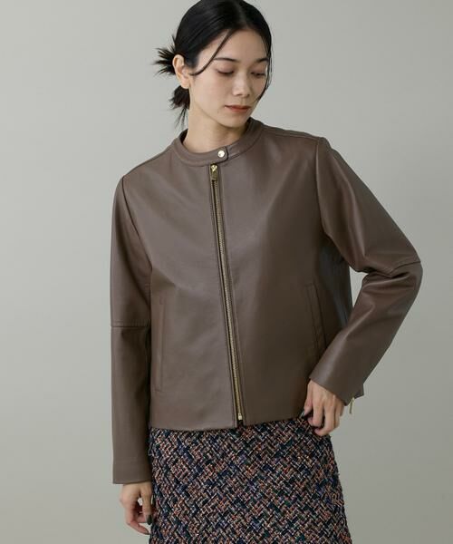 INED / イネド レザーブルゾン・ジャケット | ラムレザー ジップアップブルゾン | 詳細9