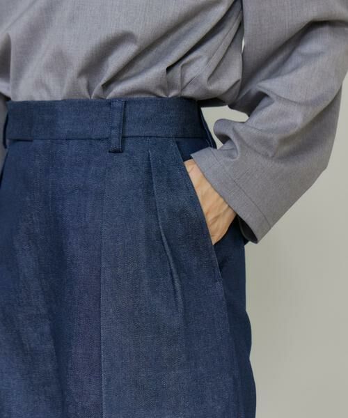 INED / イネド デニムパンツ | 《三尋木奈保コラボ・Oggi11月号掲載商品》大人ワイドデニムパンツ | 詳細8