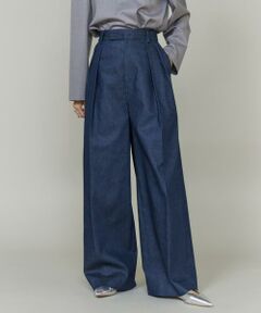 INED / イネド デニムパンツ | 《大きいサイズ》大人ワイドデニムパンツ《三尋木奈保コラボ・Oggi11月号掲載商品》