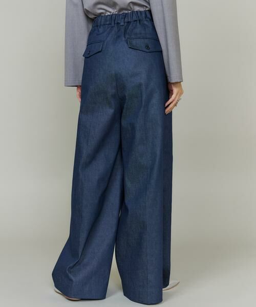 INED / イネド デニムパンツ | 《大きいサイズ》大人ワイドデニムパンツ《三尋木奈保コラボ・Oggi11月号掲載商品》 | 詳細3