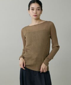 INED / イネド ニット・セーター | ワイドリブボートネックニット