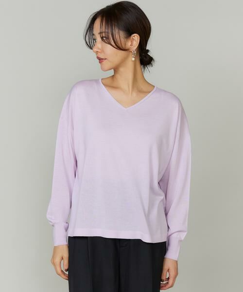 INED / イネド ニット・セーター | 《大きいサイズ》オーバーサイズVネックニット | 詳細1
