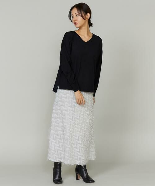 INED / イネド ニット・セーター | 《大きいサイズ》オーバーサイズVネックニット | 詳細2