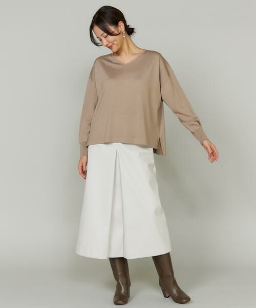 INED / イネド ニット・セーター | 《大きいサイズ》オーバーサイズVネックニット | 詳細4