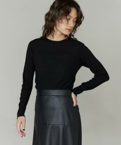 INED / イネド ニット・セーター | 《大きいサイズ》ホールガーメントクルーネックリブニット《Cuoo》