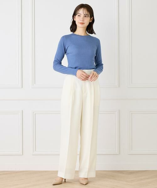 INED / イネド ニット・セーター | 《大きいサイズ》ホールガーメントクルーネックリブニット《Cuoo》 | 詳細13