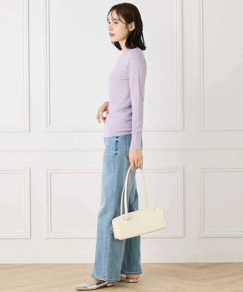 INED / イネド ニット・セーター | 《大きいサイズ》ホールガーメントクルーネックリブニット《Cuoo》 | 詳細4