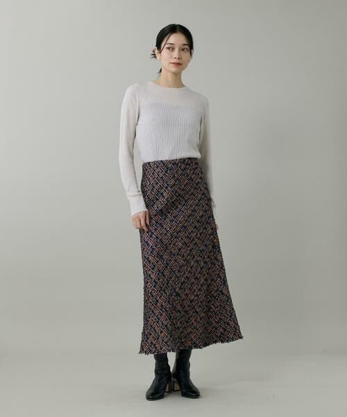 INED / イネド ニット・セーター | 《大きいサイズ》ホールガーメントクルーネックリブニット《Cuoo》 | 詳細5