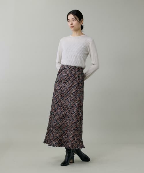 INED / イネド ニット・セーター | 《大きいサイズ》ホールガーメントクルーネックリブニット《Cuoo》 | 詳細6