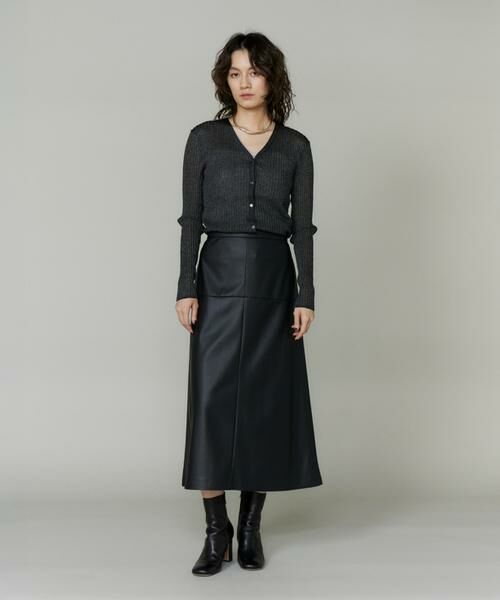 INED / イネド カーディガン・ボレロ | ワイドリブVネックカーディガン | 詳細2