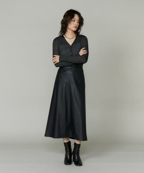 INED / イネド カーディガン・ボレロ | ワイドリブVネックカーディガン | 詳細3