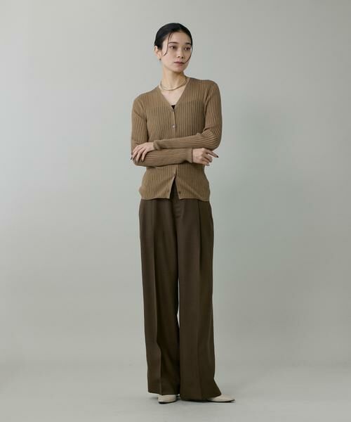 INED / イネド カーディガン・ボレロ | ワイドリブVネックカーディガン | 詳細5