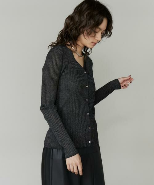 INED / イネド カーディガン・ボレロ | ワイドリブVネックカーディガン | 詳細9